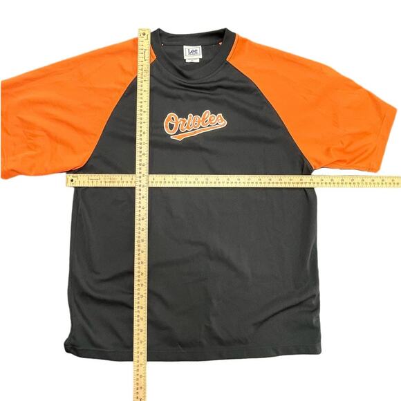 90s Lee Sprots Baltimore Orioles Sz Large Shirt Black & Orange MLB - Picture 2 of 4